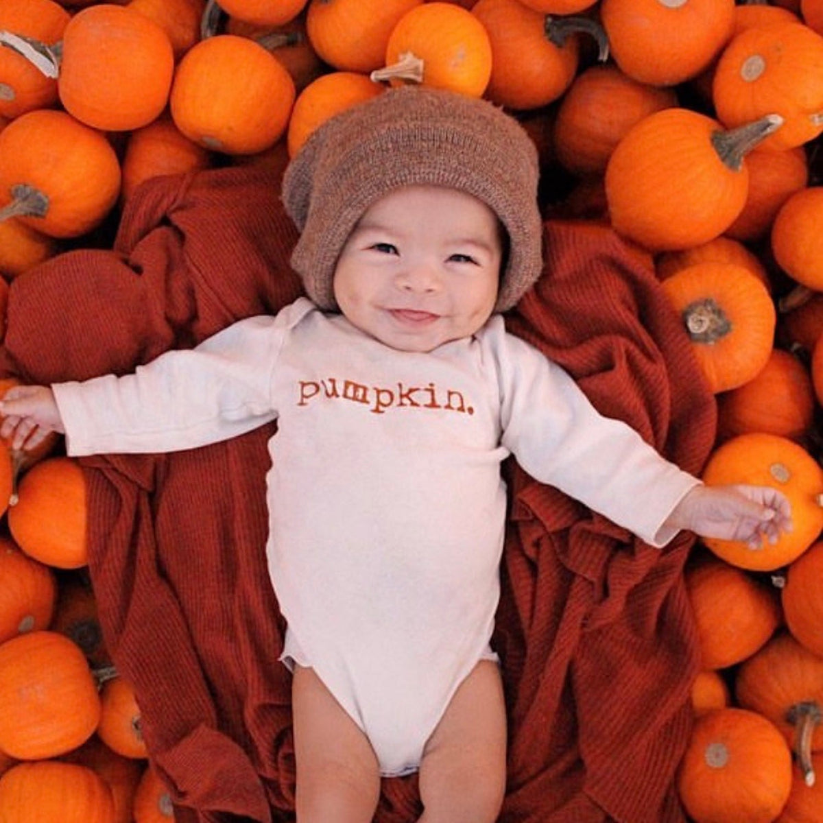Pumpkin Organic Bodysuit Long Sleeve-zoom-9