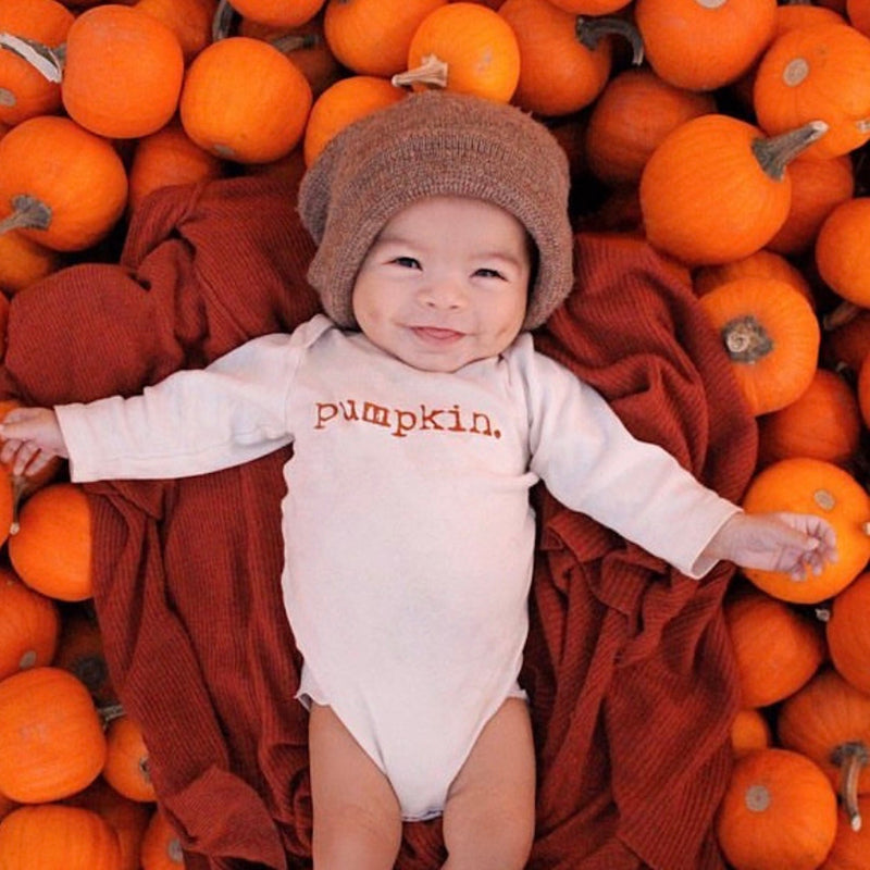 Pumpkin Organic Bodysuit Long Sleeve-zoom-