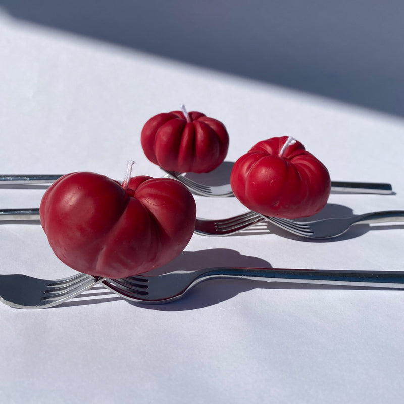 Mini Tomato Candle - Red-zoom-