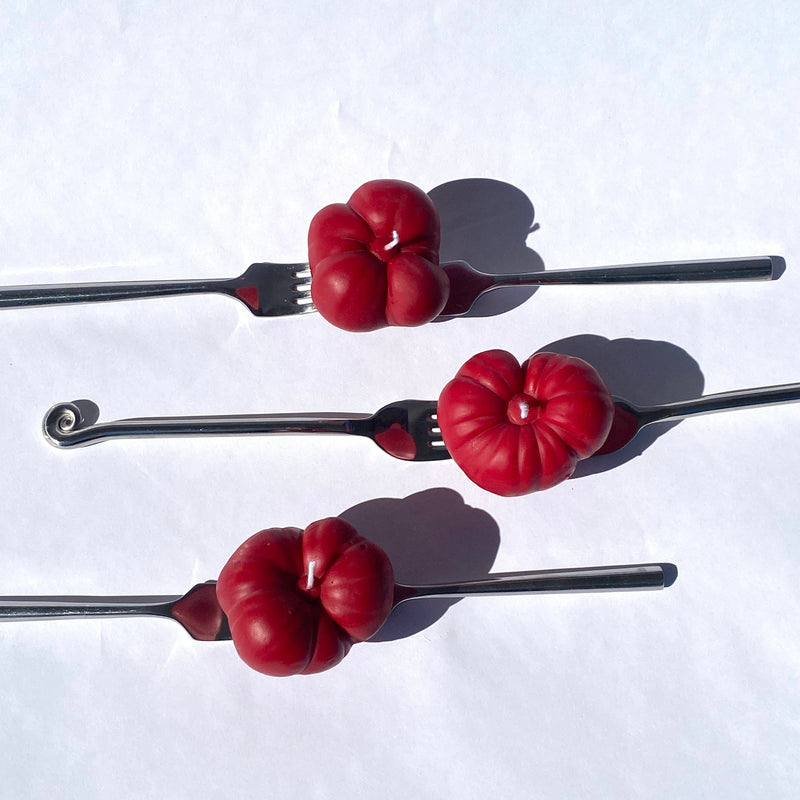 Mini Tomato Candle - Red-zoom-