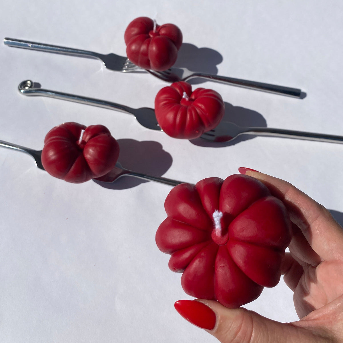 Mini Tomato Candle - Red-5