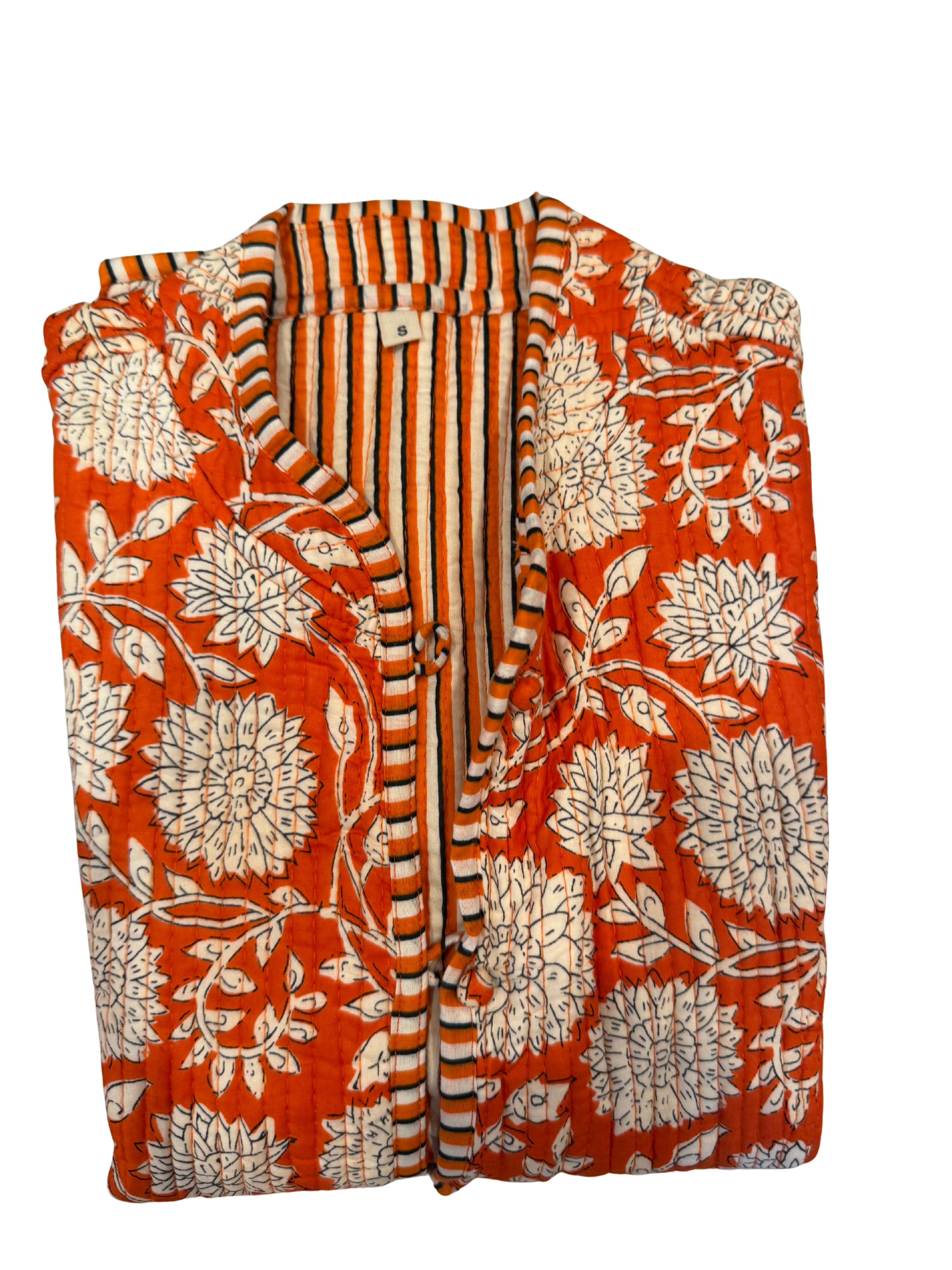 The Charlotte Jacket in Orange Floral-zoom-2