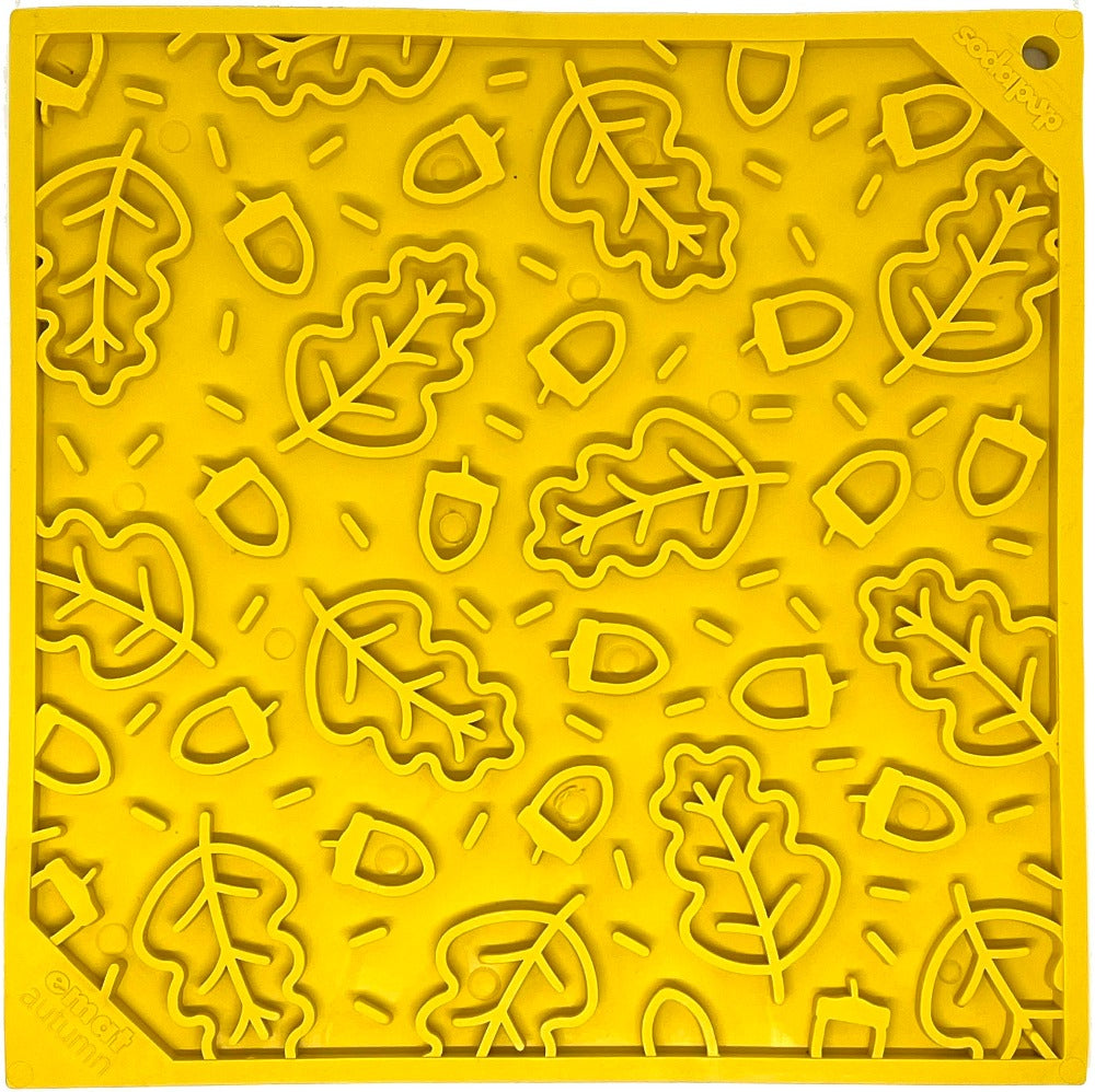 Autumn eMat - Enrichment Lick Mat For Dogs and Cats| Fall Leaves Design | SodaPup-1
