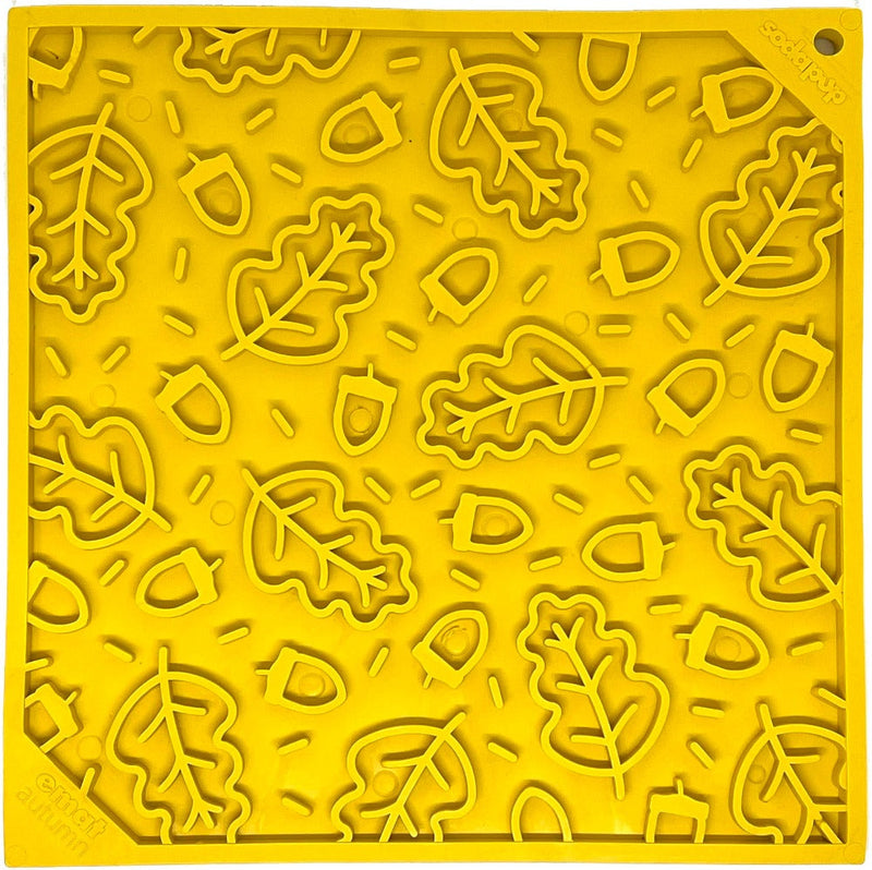 Autumn eMat - Enrichment Lick Mat For Dogs and Cats| Fall Leaves Design | SodaPup-zoom-