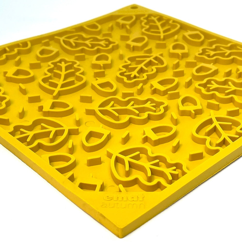 Autumn eMat - Enrichment Lick Mat For Dogs and Cats| Fall Leaves Design | SodaPup-zoom-7