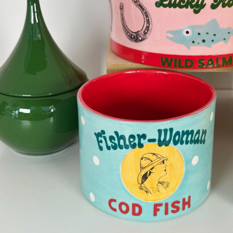 "Canned" Cod Fish Vase-zoom-