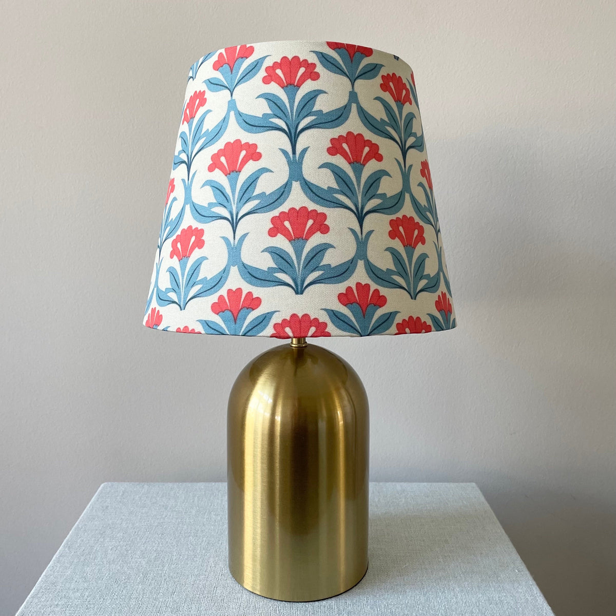 Blue Floral Patterned Lampshade in WESTPORT-3