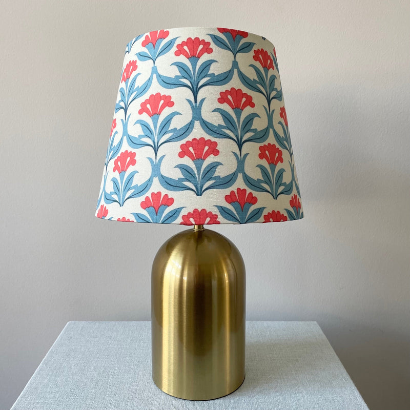 Blue Floral Patterned Lampshade in WESTPORT-zoom-