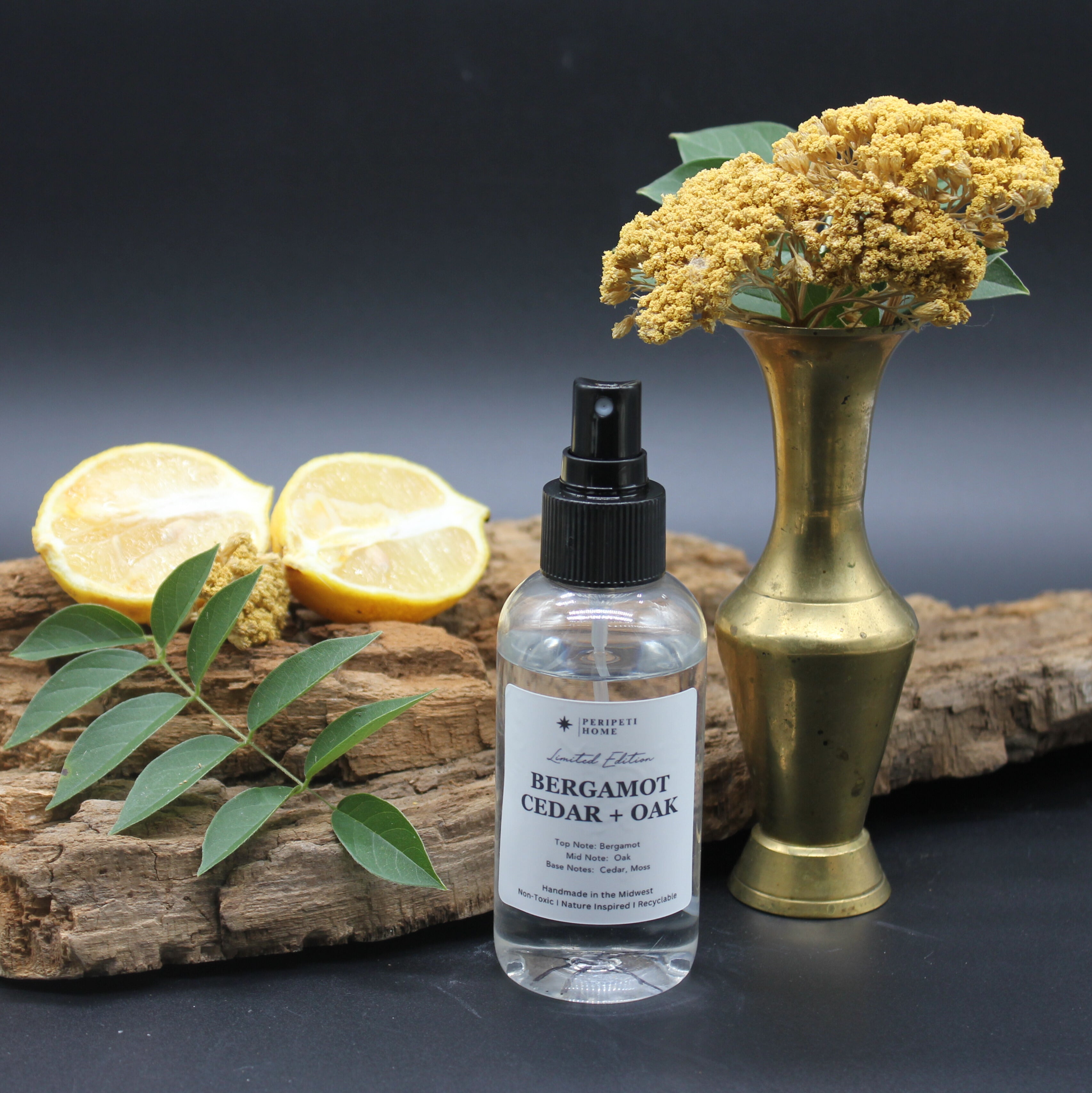 Bergamot, Cedar + Oak Candle, Wax Melt, Diffuser & Room Spray-zoom-7