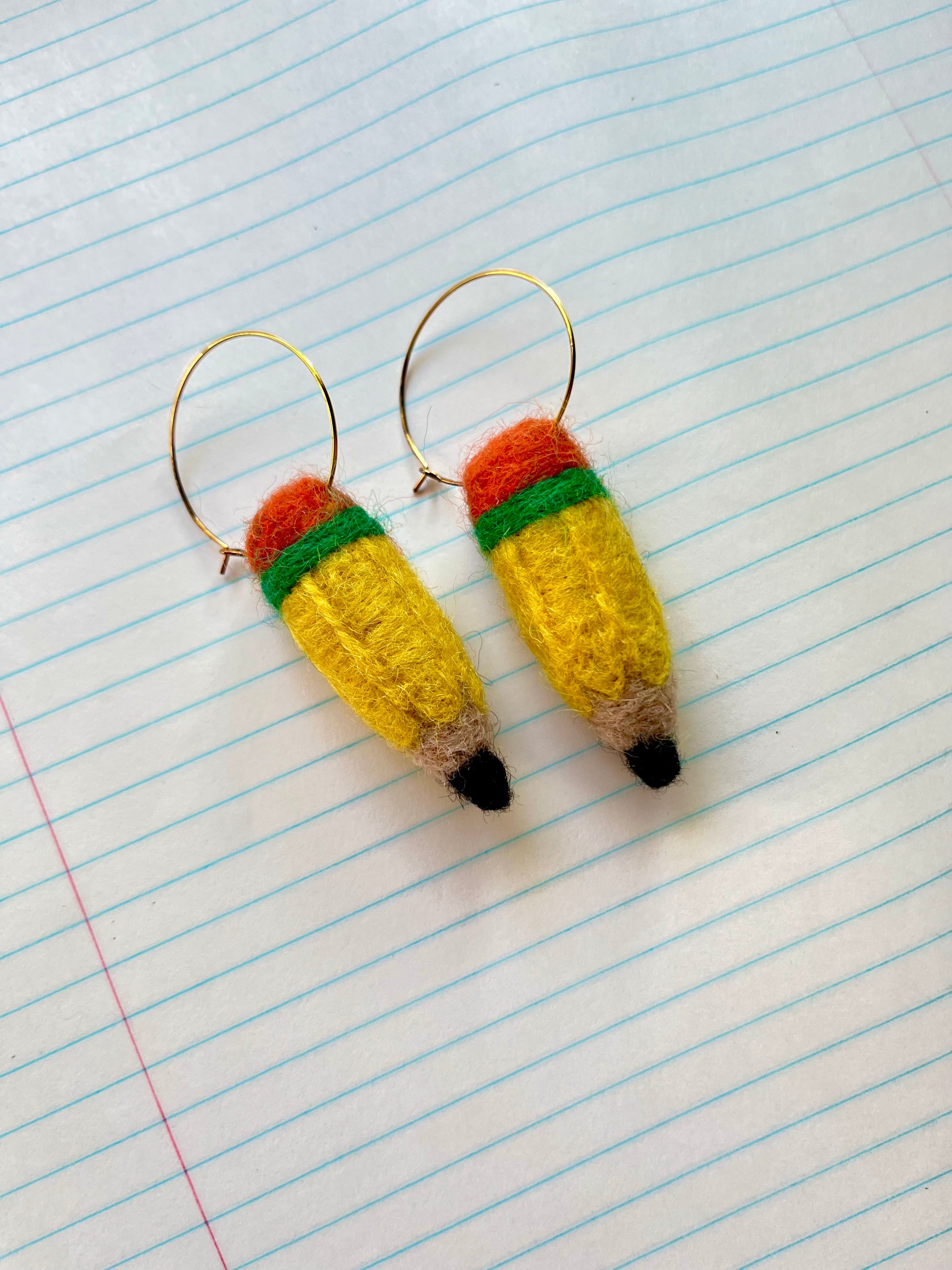 Felted Pencil Earring-zoom-2