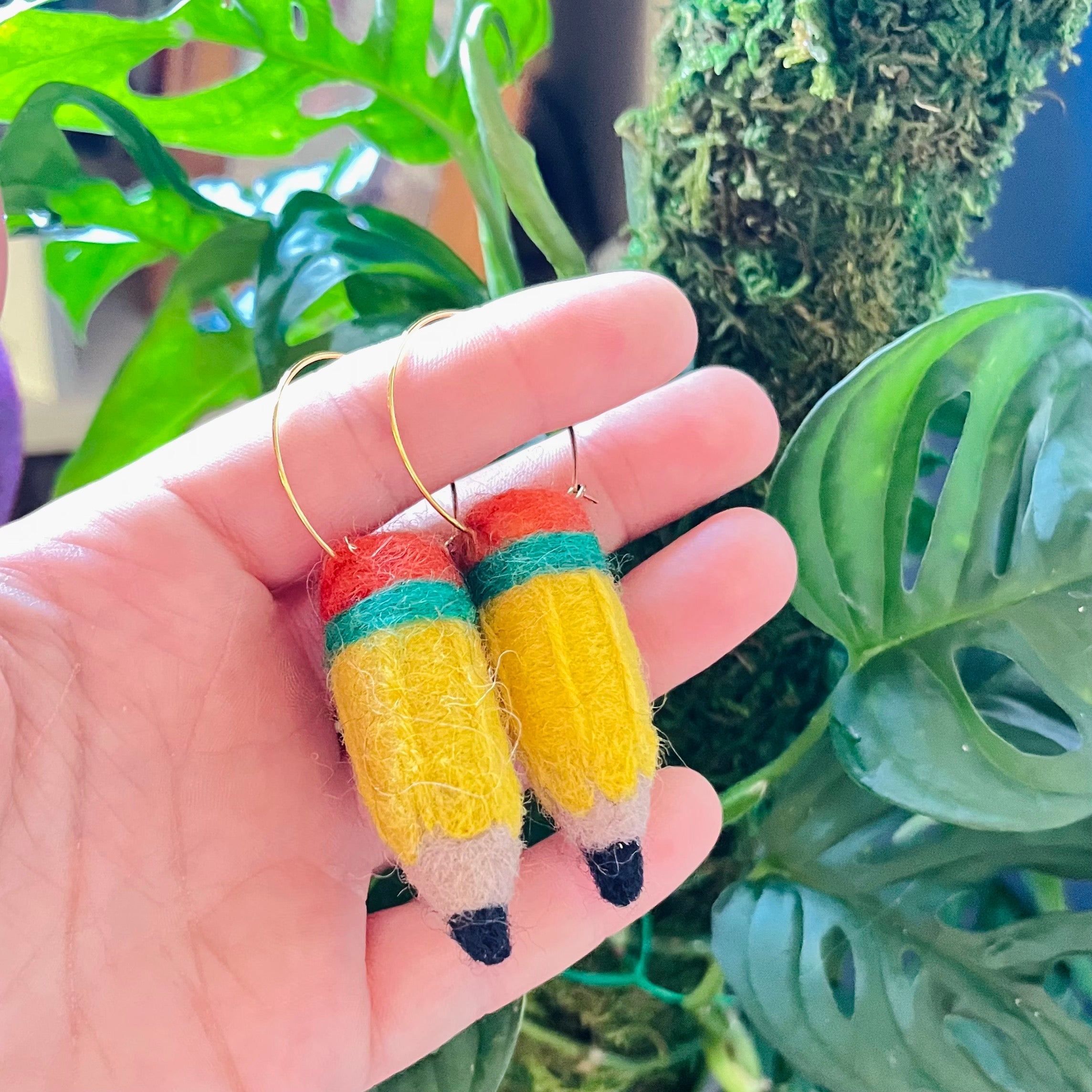 Felted Pencil Earring-zoom-4