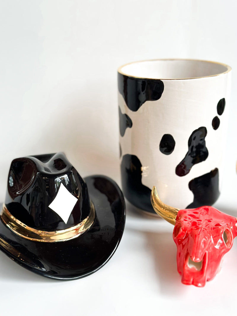 Cow Print Vase-zoom-