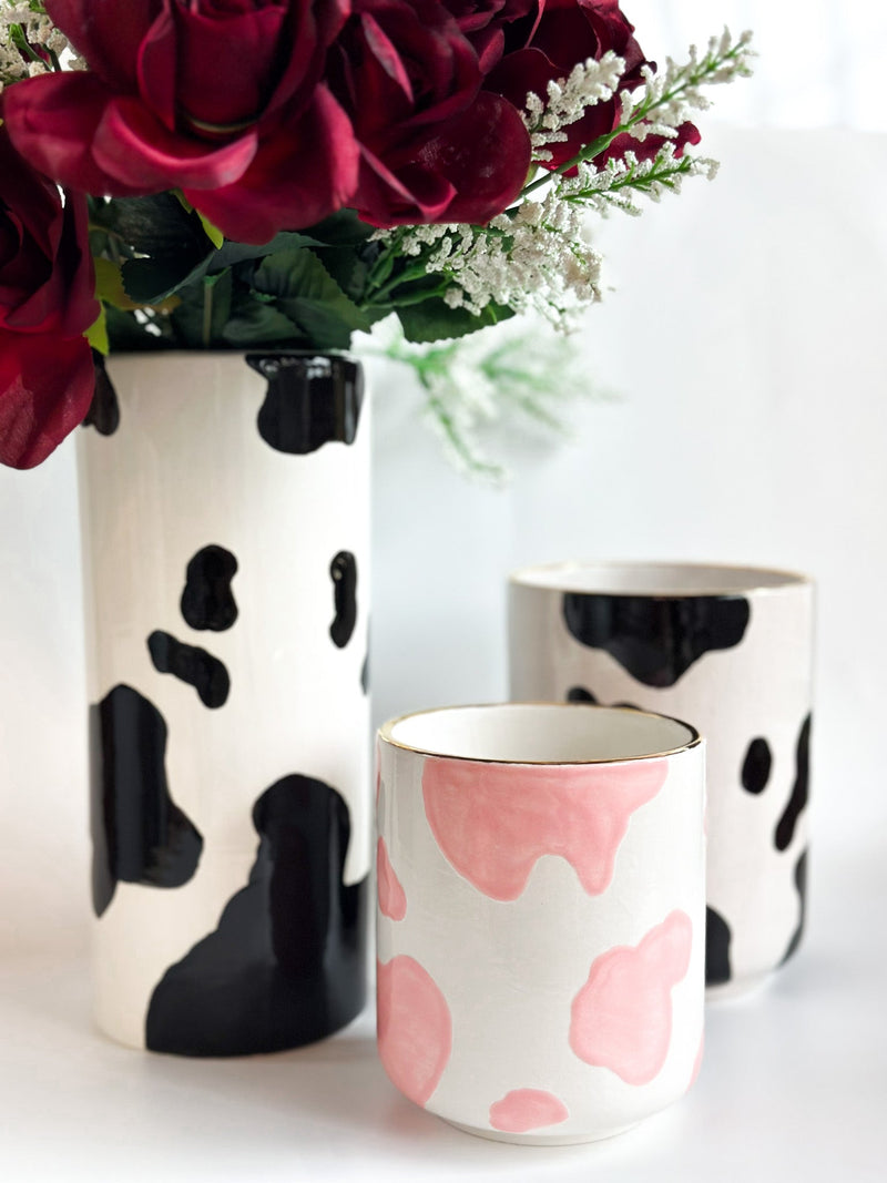 Cow Print Vase-zoom-