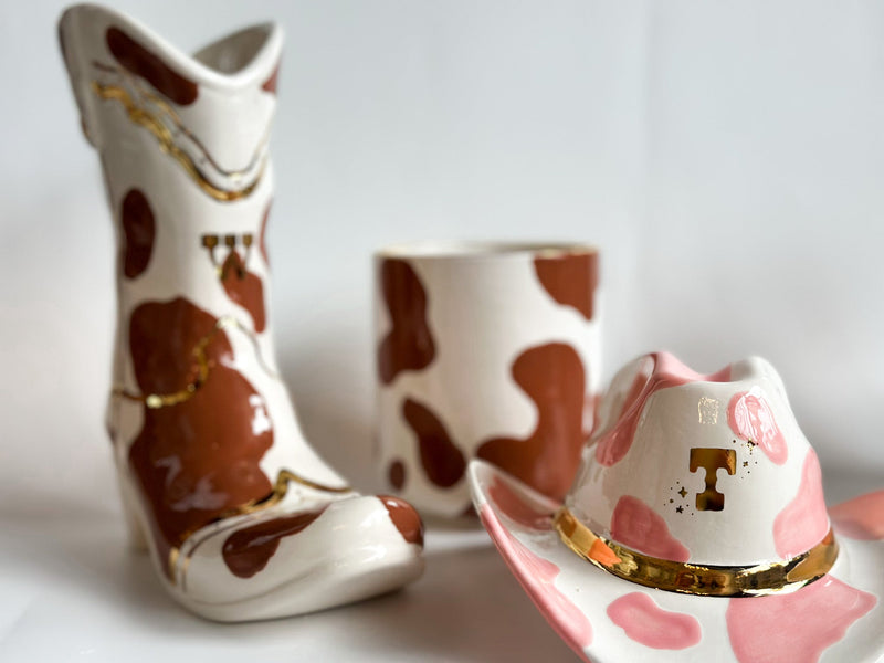Cow Print Vase-zoom-
