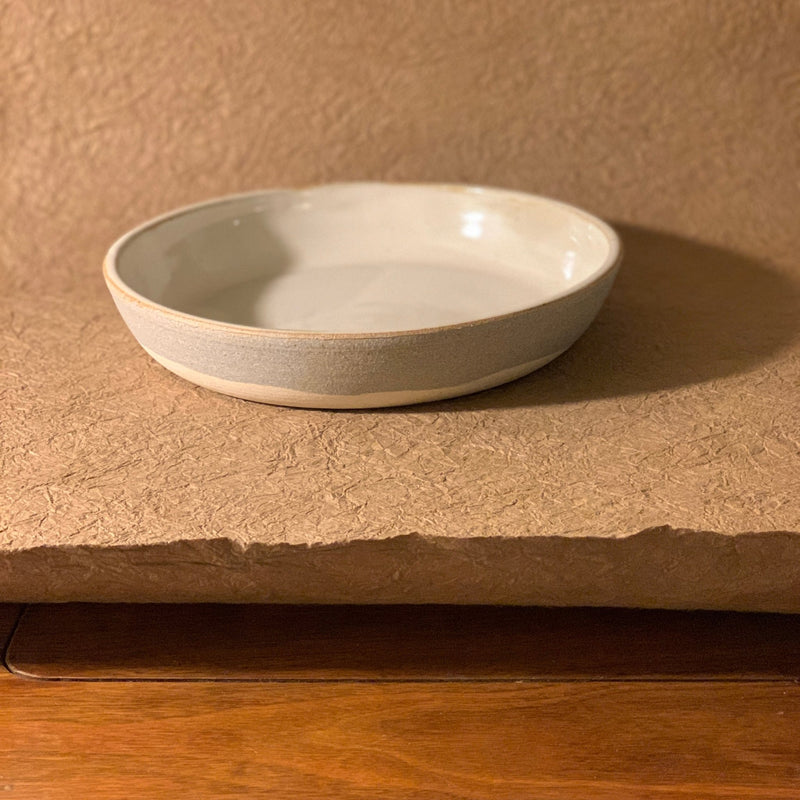 Handmade Marbled Ceramic Coupe Bowl | 9" Stoneware Salad & Pasta Bowl-zoom-