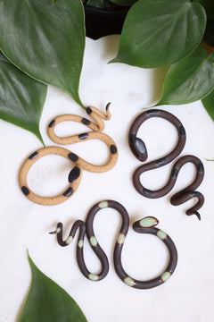 Three Small Ceramic Wall Snakes - Aware House - Carter + Rose -