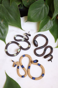 Three Small Ceramic Wall Snakes - Aware House - Carter + Rose -