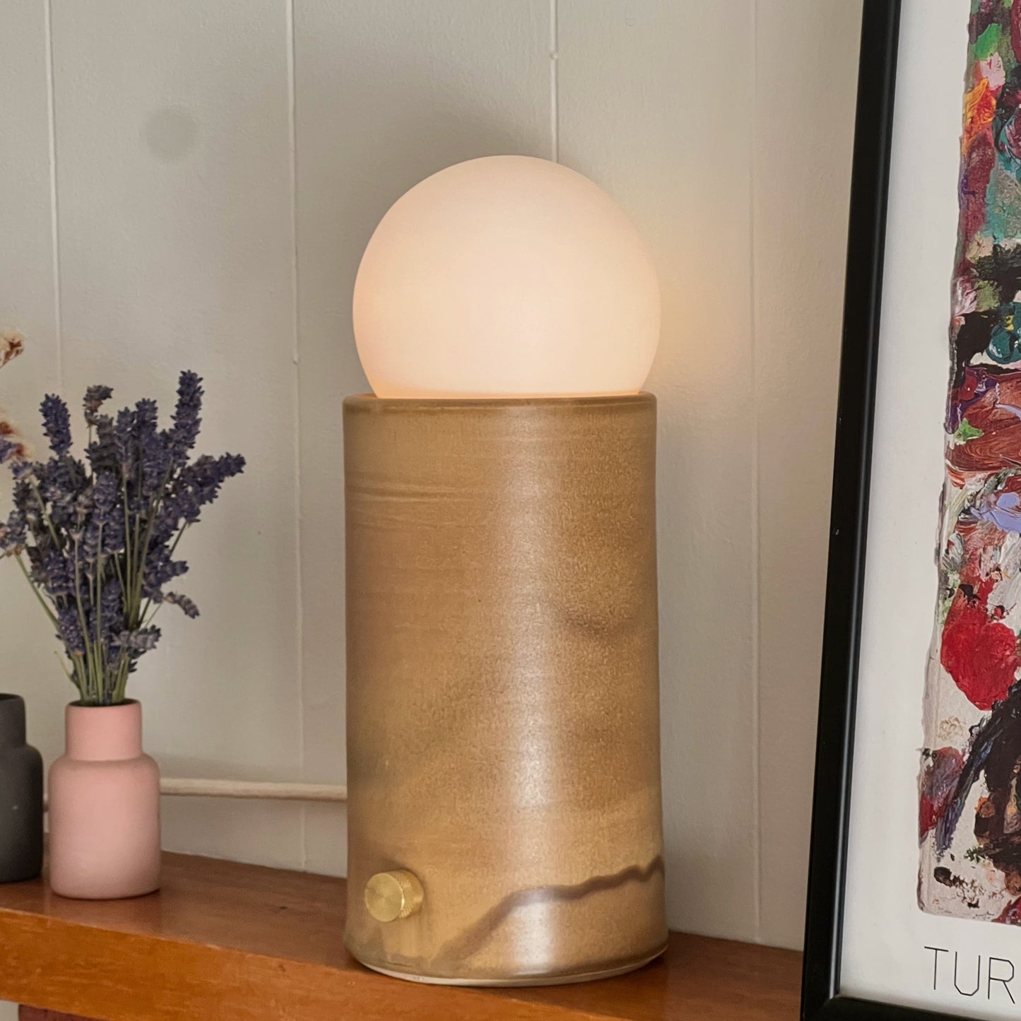 Coffee Pillar Lamp