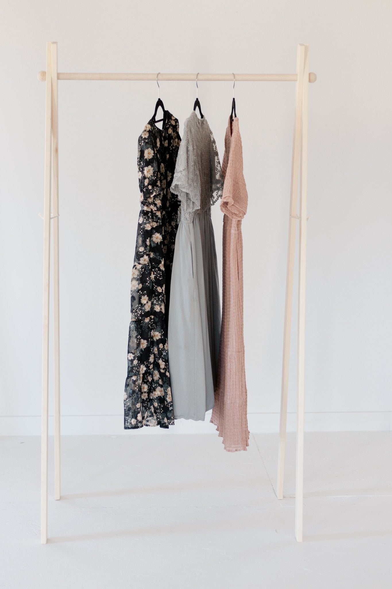 Large Wooden Clothing Rack | Minimalist A - Frame Garment Rack - Aware House
