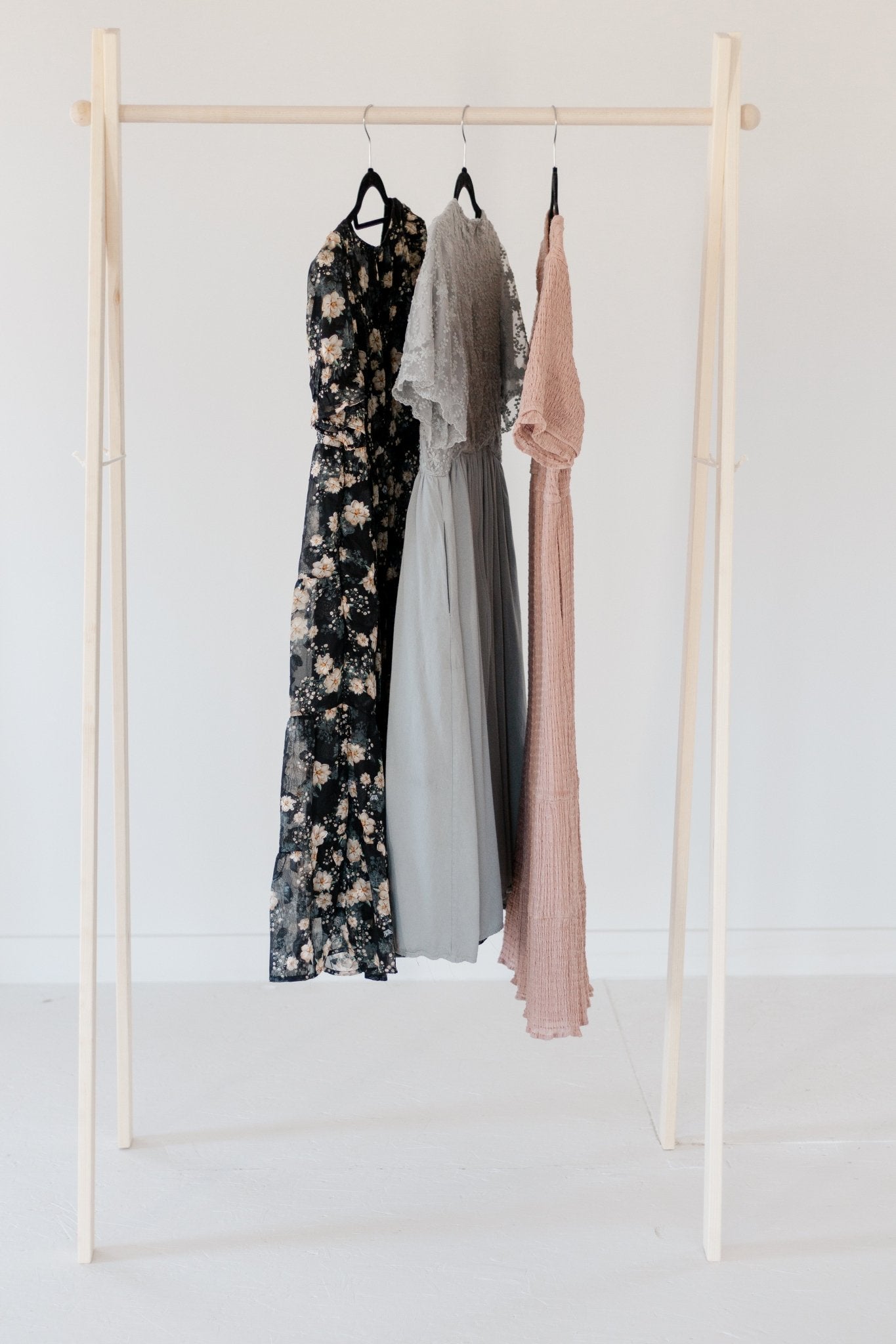 Large Wooden Clothing Rack | Minimalist A - Frame Garment Rack - Aware House