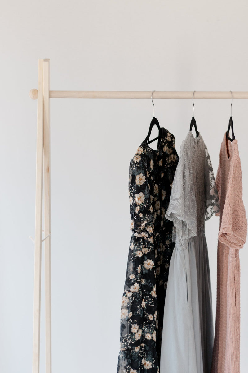 Large Wooden Clothing Rack | Minimalist A-Frame Garment Rack-zoom-