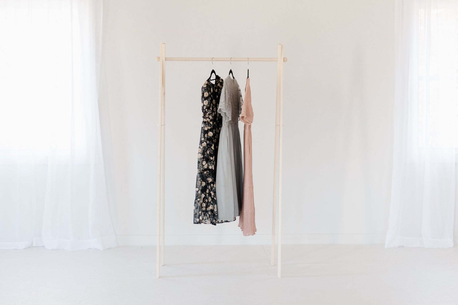 Large Wooden Clothing Rack | Minimalist A - Frame Garment Rack - Aware House