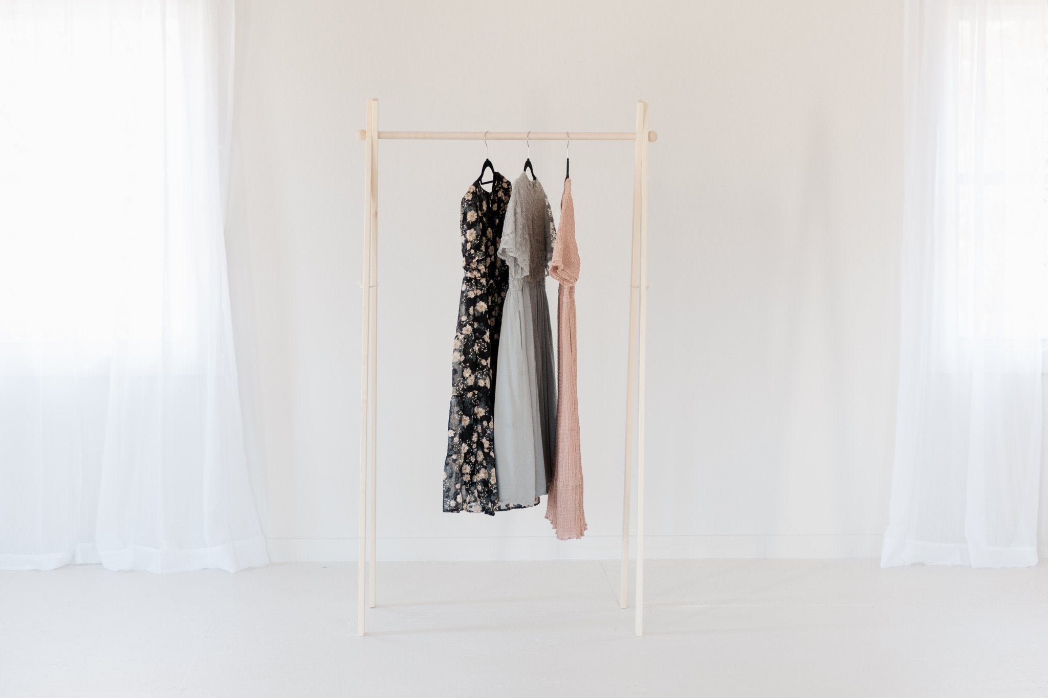 Large Wooden Clothing Rack | Minimalist A - Frame Garment Rack - Aware House