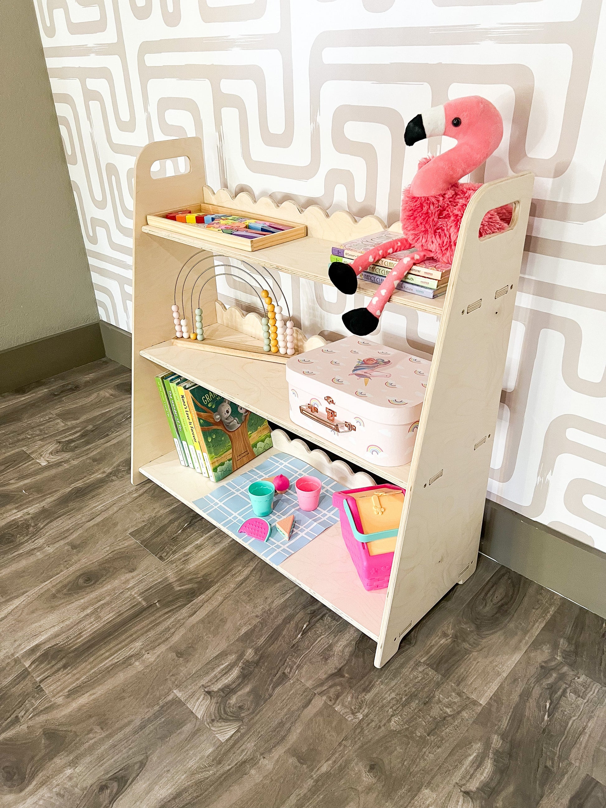 Miguel | Double Sided Portable Bookshelf-4