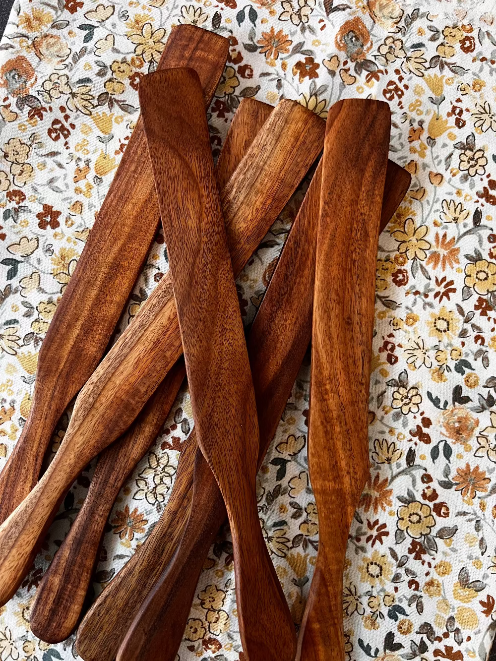 Wooden Spurtle | Teak Wood Kitchen Tool