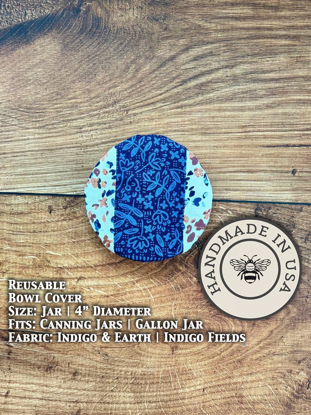 Reusable Cotton Jar & Bowl Covers | Eco-Friendly Kitchen Covers - Aware House - Five Oaks Farm -
