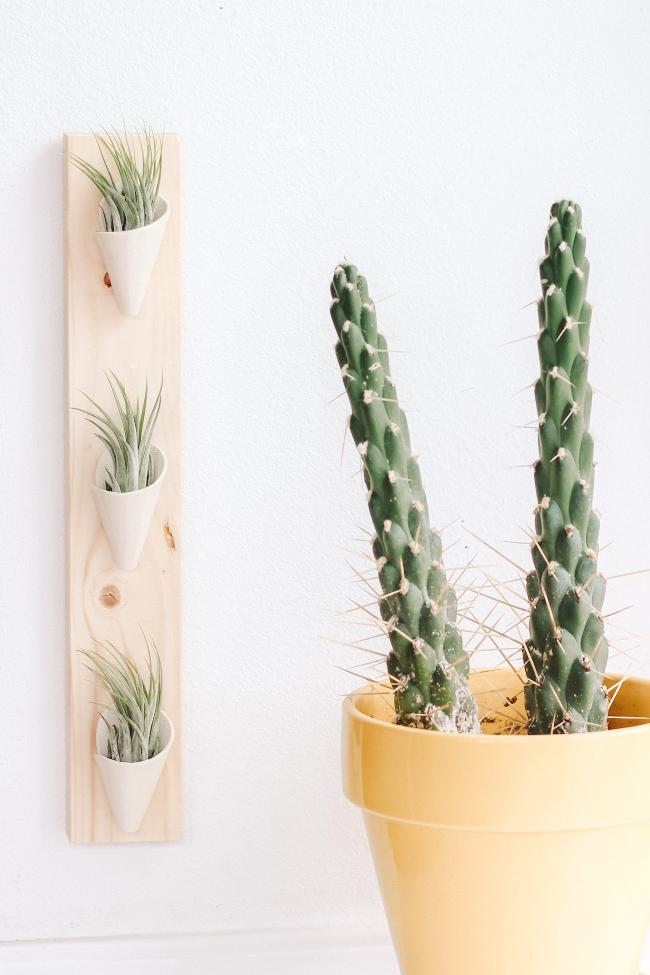 Triple Ceramic Wall Planter-zoom-