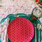 Cranberry Ivy Manor China Plate