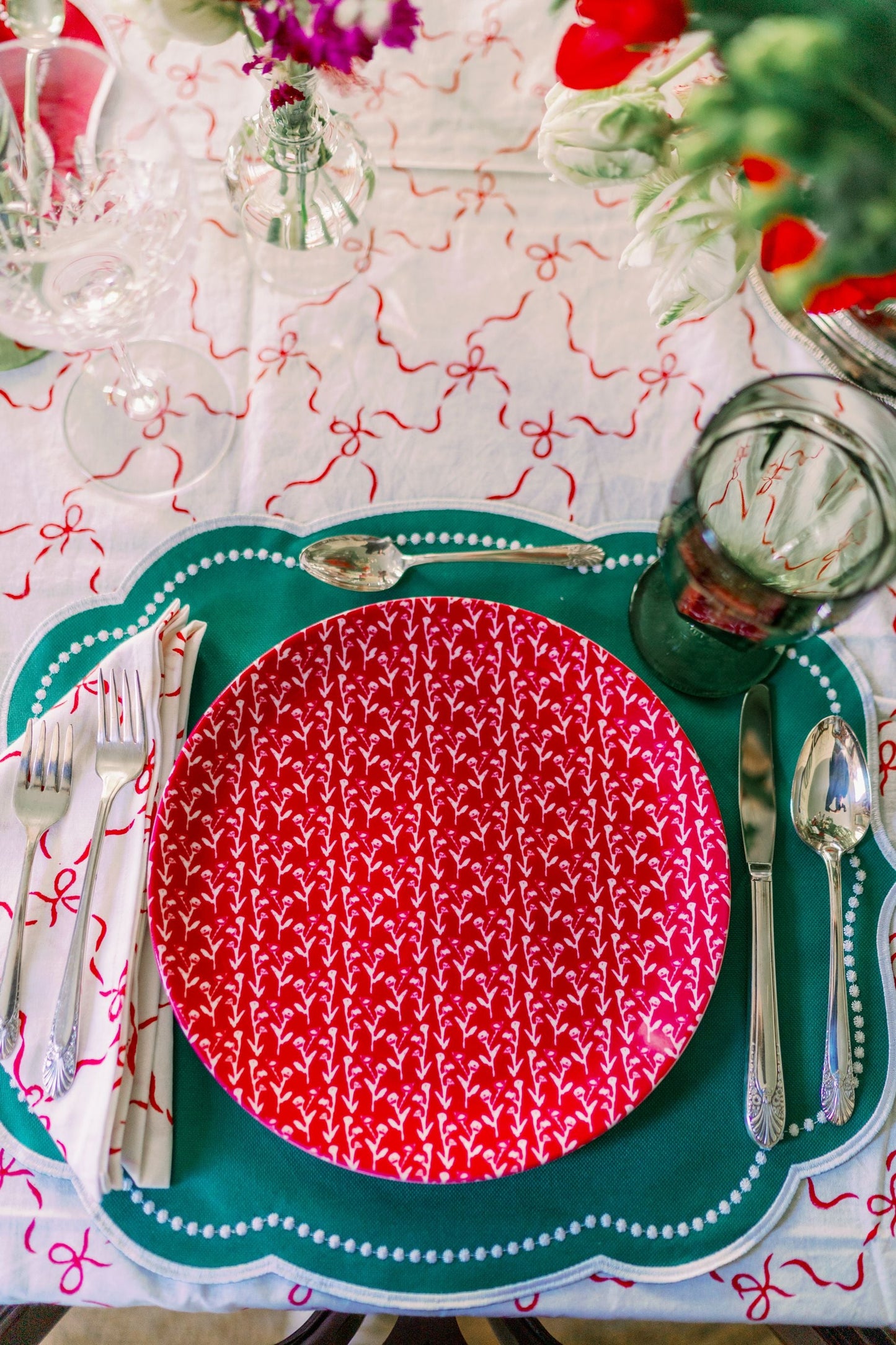 Cranberry Ivy Manor China Plate