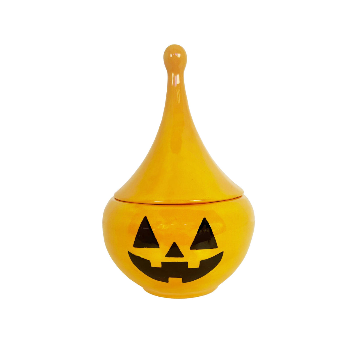 Jack-O'-Lantern Teardrop Jar in Dandy Yellow-2