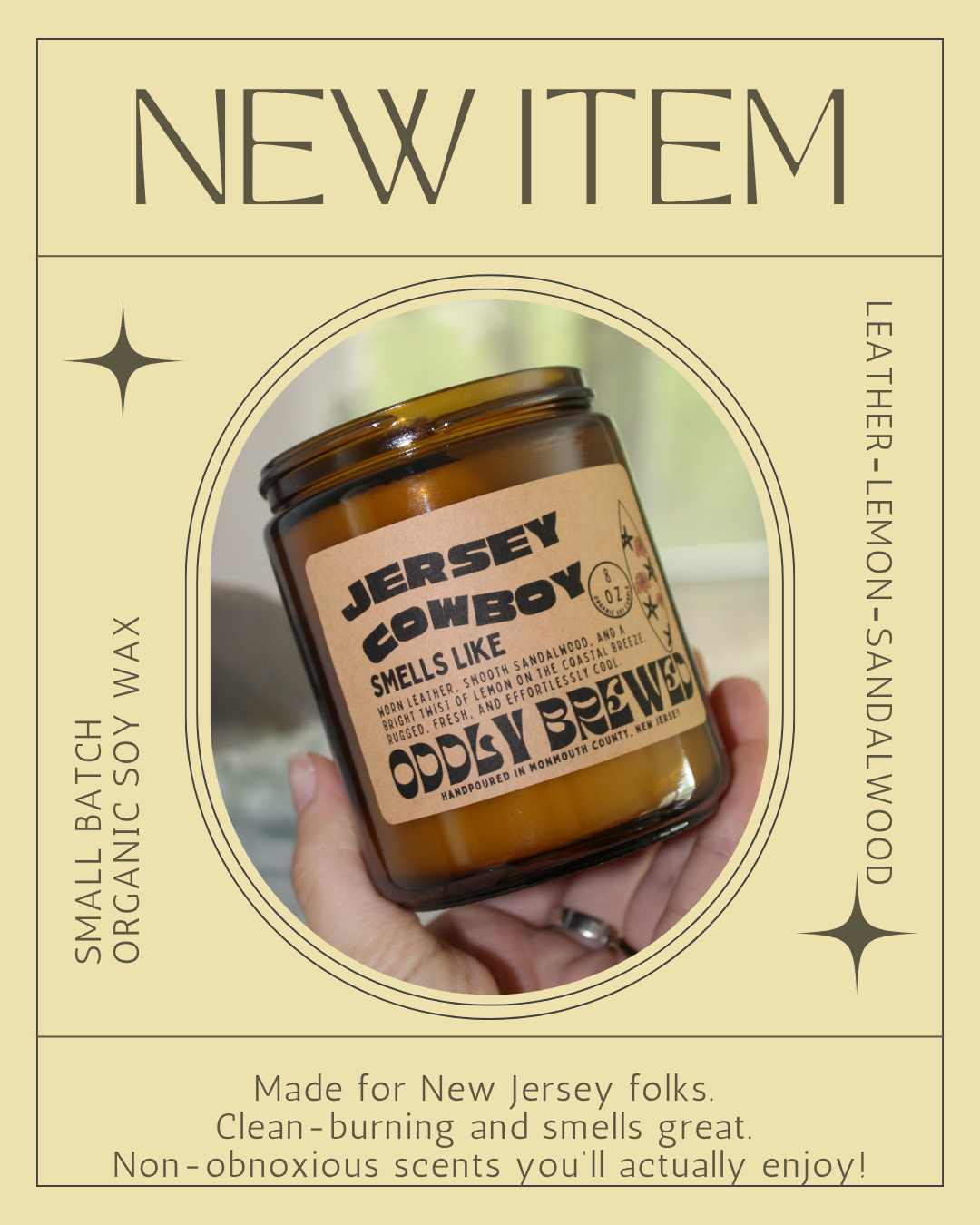 Jersey Cowboy Soy Candle