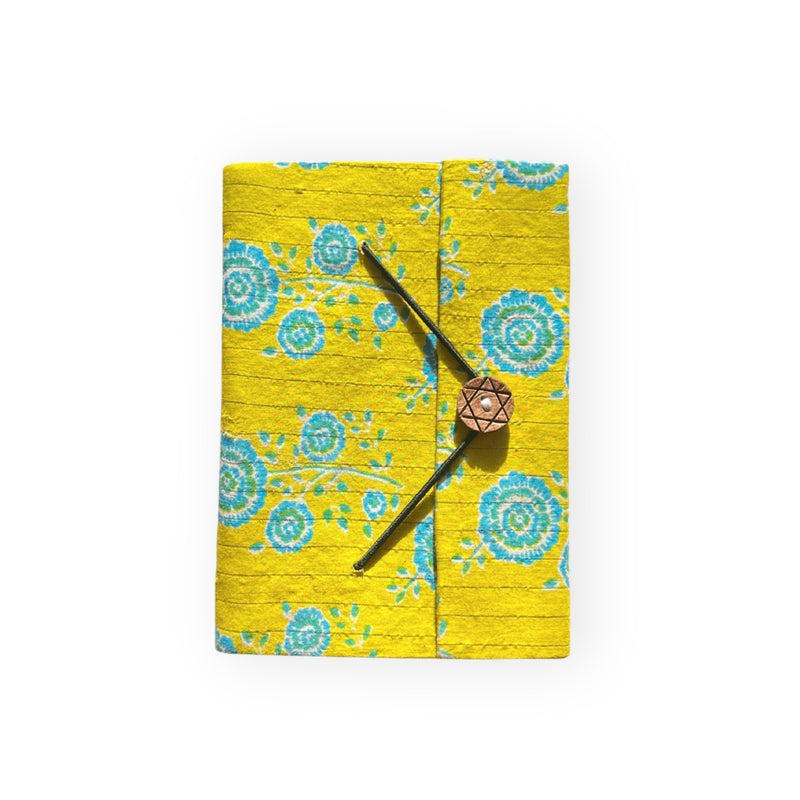 Handcrafted Recycled Paper Journal A5 – Lemon Yellow-zoom-
