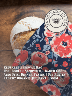 Beeswax Bread Bag | Reusable Cotton Food Storage Bag - Aware House - Five Oaks Farm -
