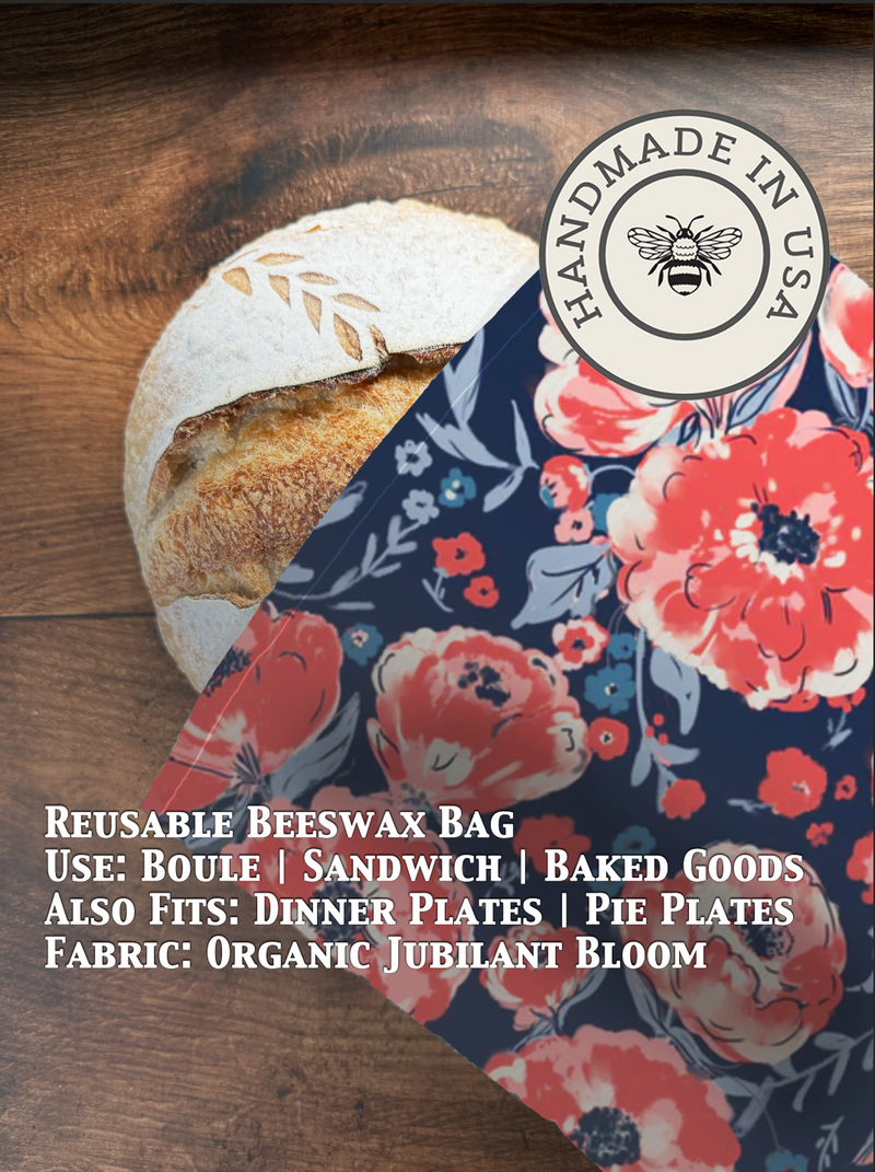 Beeswax Bread Bag | Reusable Cotton Food Storage Bag-zoom-