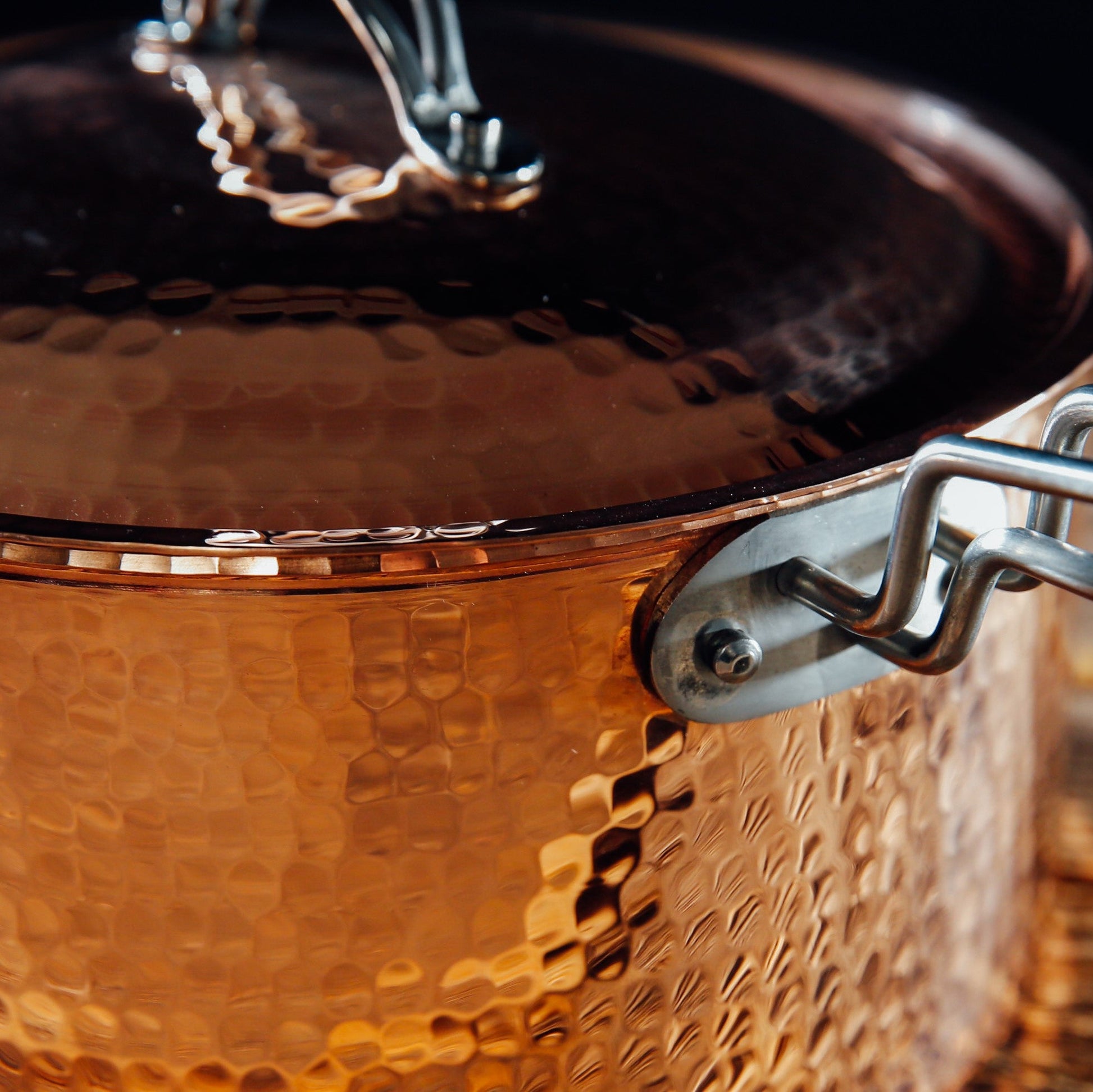 Hammered Copper Saucepan-4