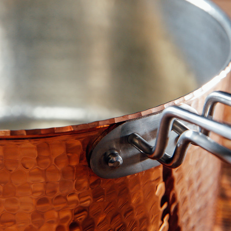 Hammered Copper Saucepan-zoom-