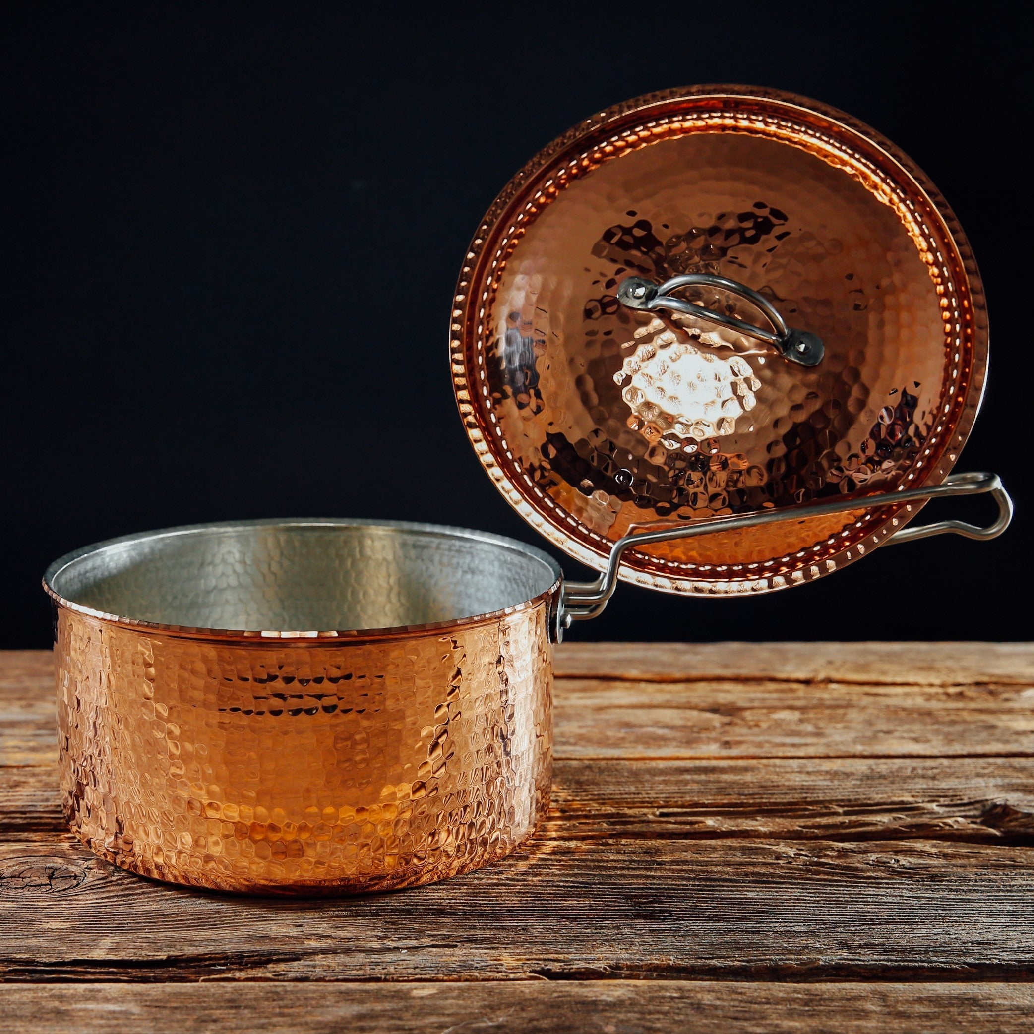 Hammered Copper Saucepan-zoom-3