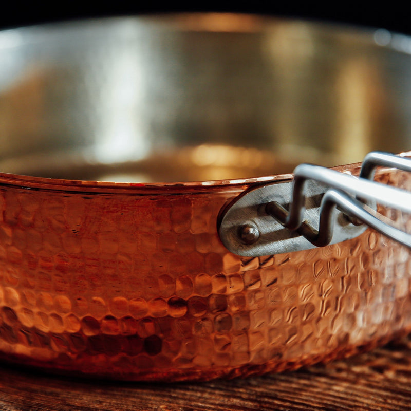 Copper Sauté Pan with Lid-zoom-