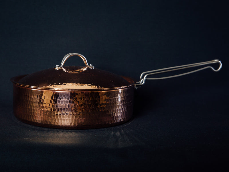 Copper Sauté Pan with Lid-zoom-