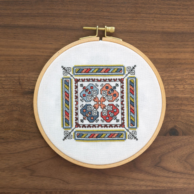 Kalamata Courtyard Cross Stitch Hoop Kit-zoom-