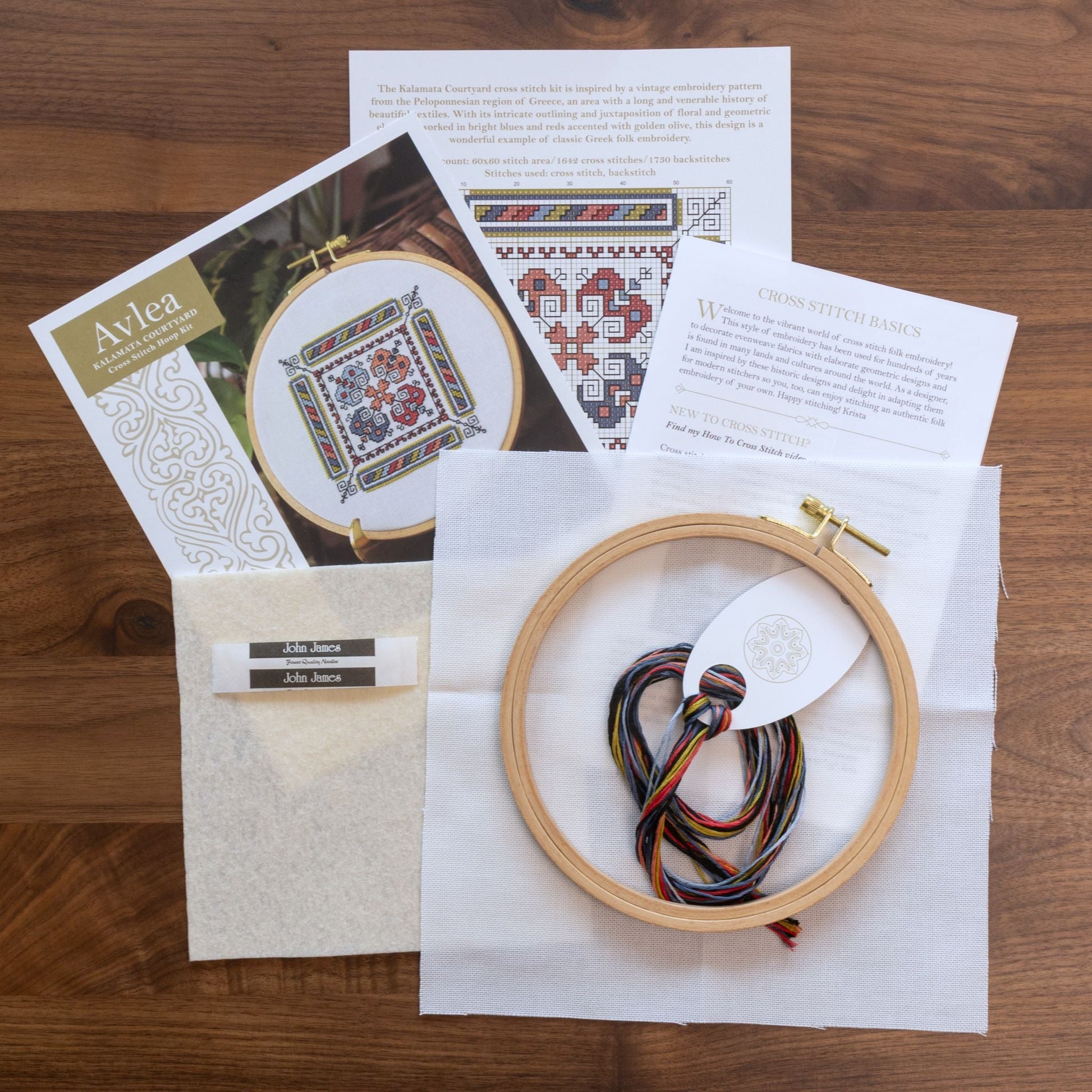 Kalamata Courtyard Cross Stitch Hoop Kit-5