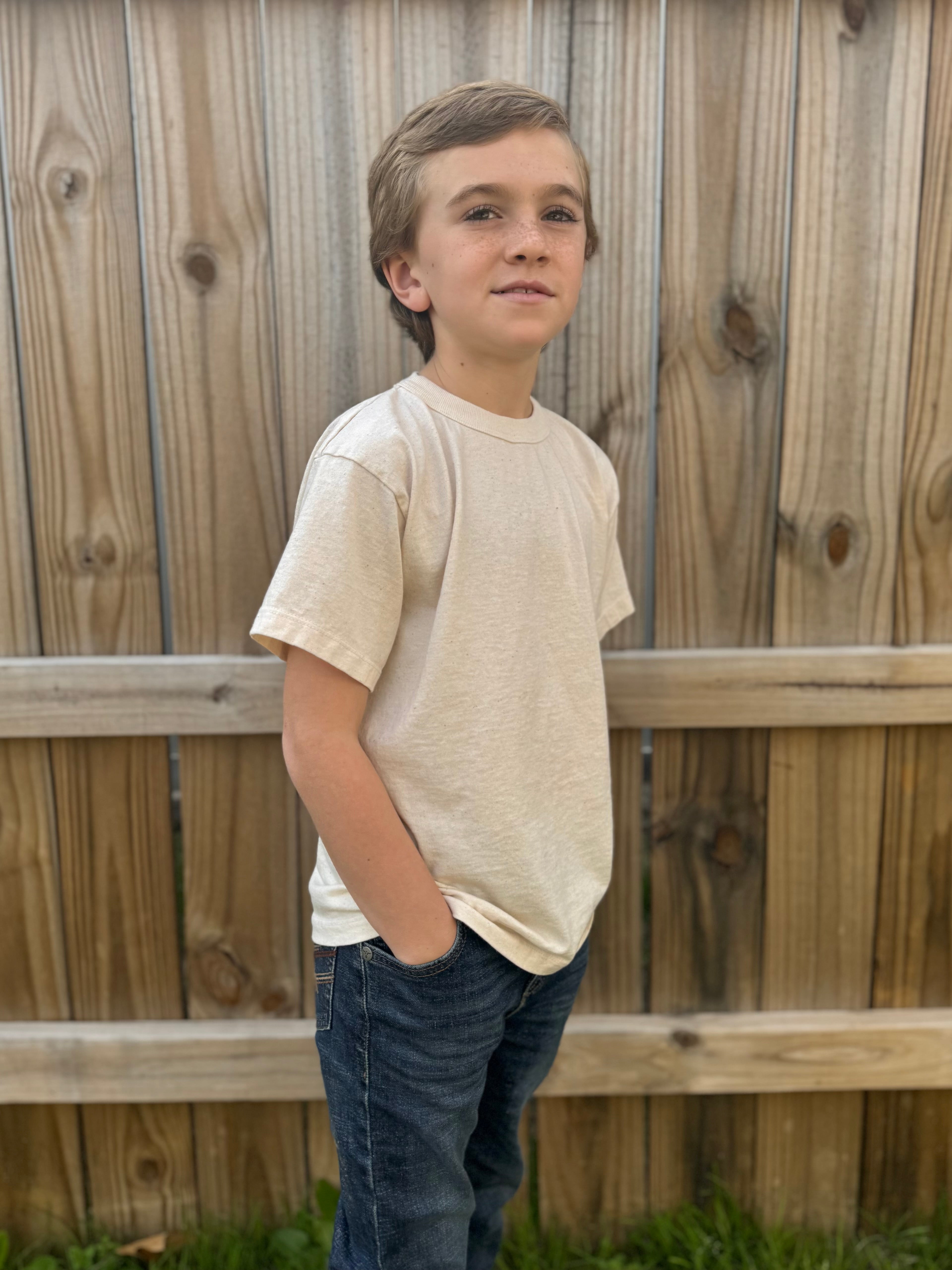 Organic Cotton Short Sleeve Kids T-Shirt | Undyed