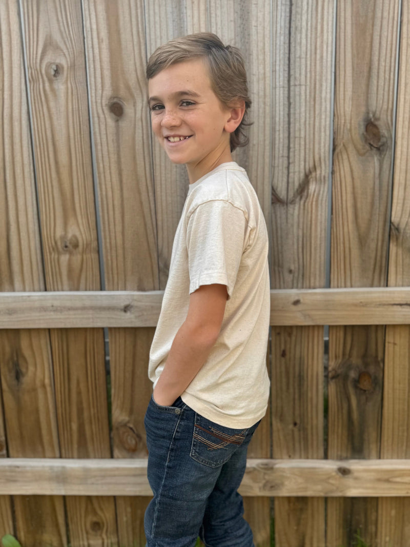 Organic Cotton Short Sleeve Kids T-Shirt | Undyed-zoom-