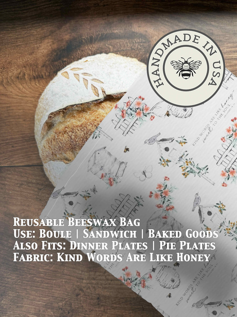 Beeswax Bread Bag | Reusable Cotton Food Storage Bag-zoom-