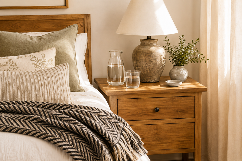 Henry — Stone Colorway - Reversible Woven Blanket with Fringe-zoom-