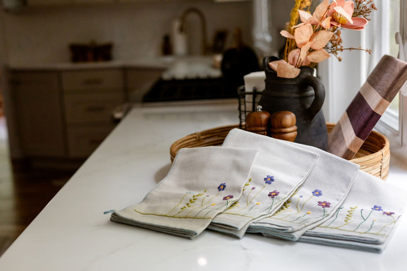 Twilight Garden Tea Towels | Set of Two-zoom-